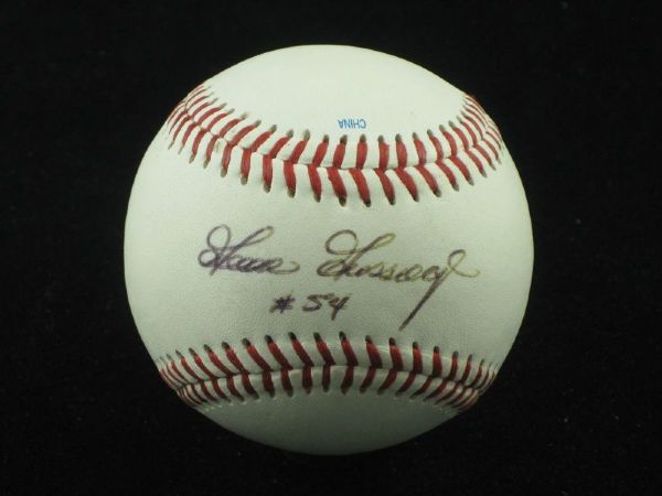 GOOSE GOSSAGE Single Signed Baseball #54 Insc HOF 1978 Yankees Padres White Sox