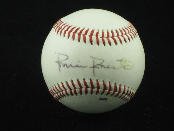 ROBIN ROBERTS Single Signed Baseball  (d.2010) HOF Phillies Orioles Astros Cubs