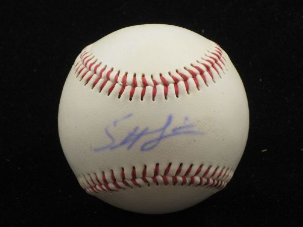 SCOTT E LEWIS Single Signed Baseball Indians JSA Authentic