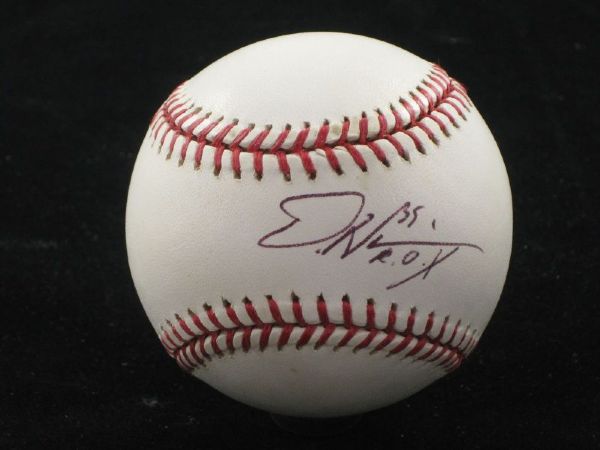 DONTRELLE WILLIS Single Signed OML Baseball w/ #35 Inscription 2003 Marlins