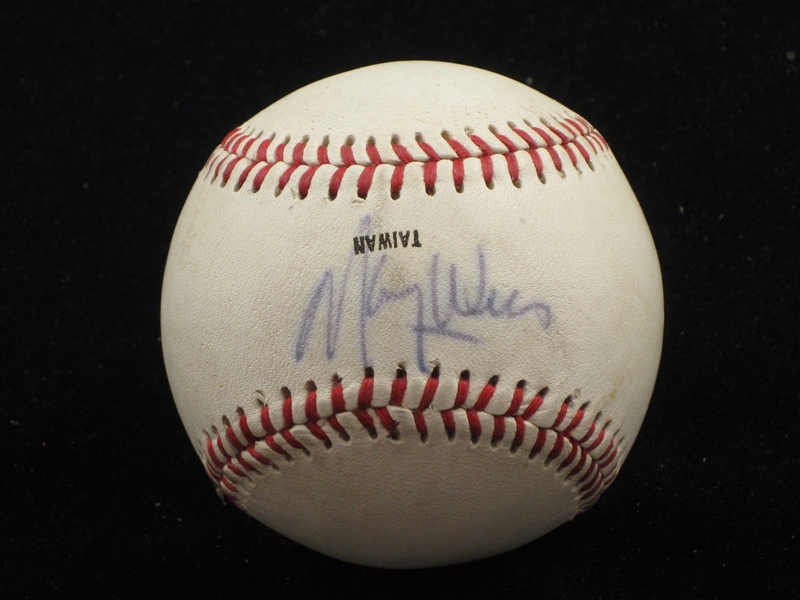 MAURY WILLS Single Signed Baseball 1959 1963 1965 Dodgers