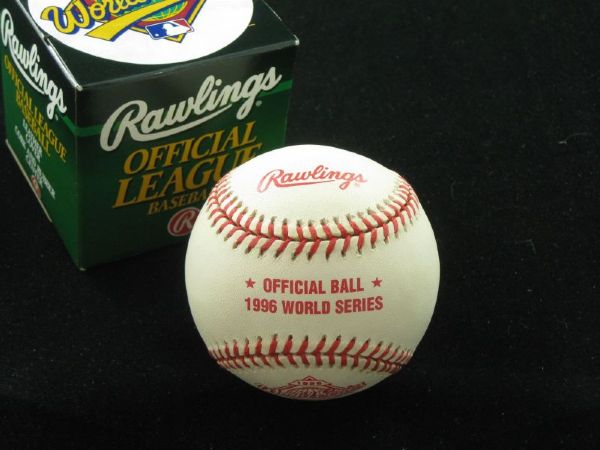 1996 Official World Series Baseball NEW UNUSED Yankees Braves