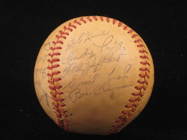 1949 Chicago Cubs Stamped Signed Baseball w/ Original Box