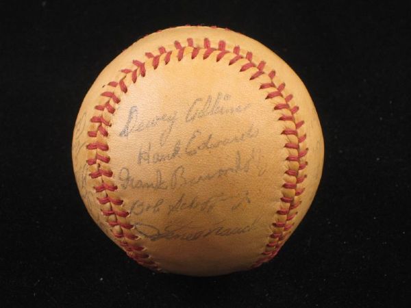 1949 Chicago Cubs Stamped Signed Baseball w/ Original Box