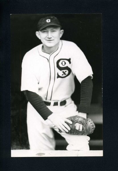 TONY RENSA Real Photo Postcard 1937 Chicago White Sox GEORGE BURKE