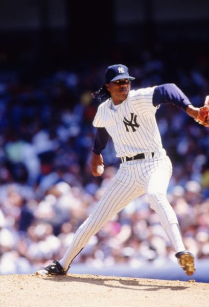 1991 Pascual Perez NEW YORK YANKEES Original 35mm Slide Photo by Ronald C. Modra