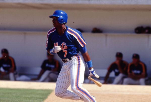 1991 Hubie Brooks NEW YORK METS Original 35mm Slide Photo by Ronald C. Modra