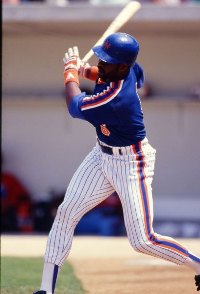 1991 Daryl Boston NEW YORK METS Original 35mm Slide Photo by Ronald C. Modra