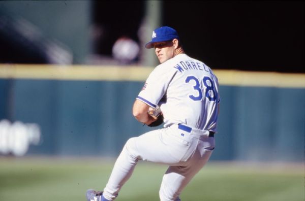 1997 Todd Worrell Pitching LOS ANGELES DODGERS Original 35mm Photo Slide