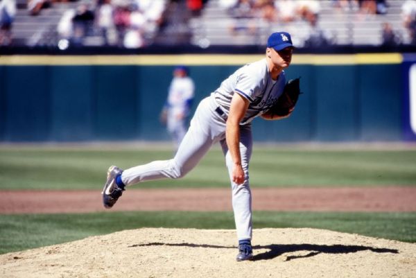 1997 Darren Dreifort Pitching LOS ANGELES DODGERS Original 35mm Photo Slide