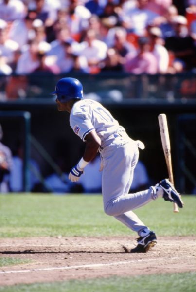 1997 Otis Nixon Batting LOS ANGELES DODGERS Original 35mm Photo Slide