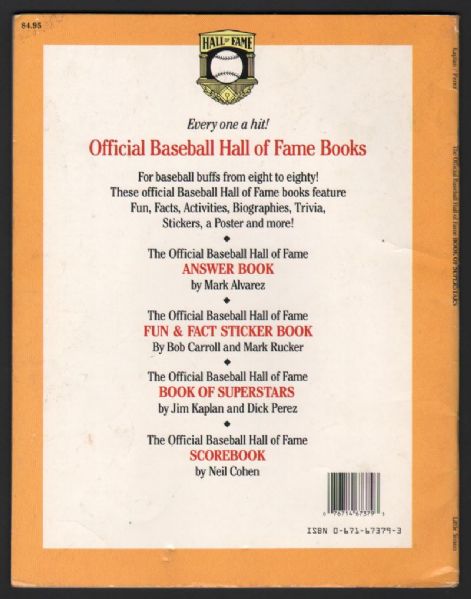 The Official Baseball Hall of Fame Book of Superstars Ted Williams cover