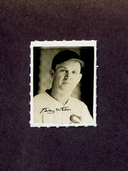 1935-1937 George Burke Photo Stamp BILLY WEBB Chicago White Sox