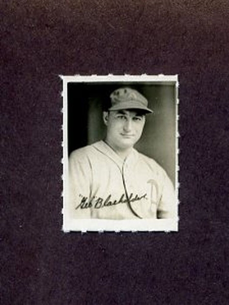 1935-1937 George Burke Photo Stamp GEORGE BLAEHOLDER Philadelphia Athletics