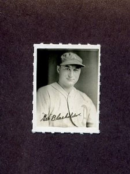 1935-1937 George Burke Photo Stamp GEORGE BLAEHOLDER Philadelphia Athletics