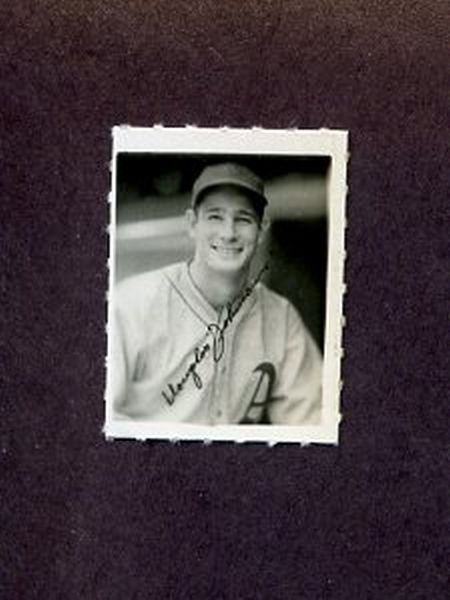 1935 George Burke Photo Stamp DOUGLAS JOHNSON Philadelphia Athletics