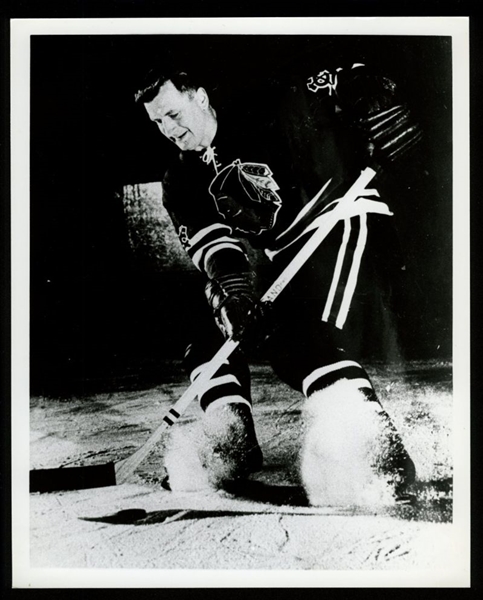 Benny Woit 1955-57 CHICAGO BLACK HAWKS Vintage 8x10 Hockey Photo