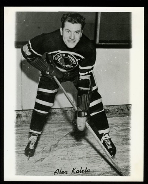 Alex Kaleta 1941-48 CHICAGO BLACK HAWKS Vintage 8x10 Hockey Photo