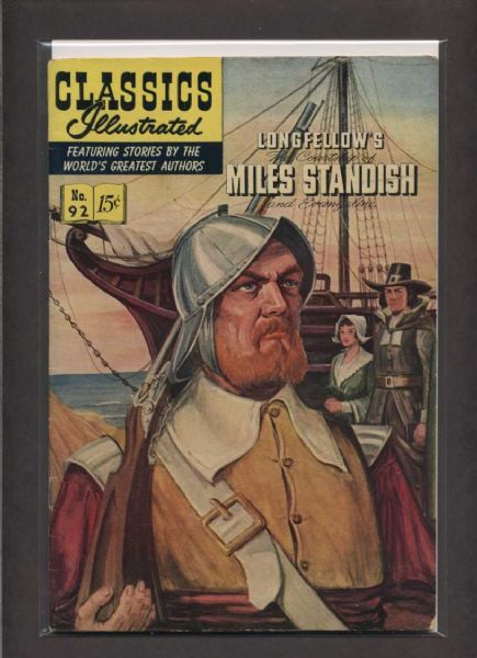 Classics Illustrated #92 (Original) 1952 Gilberton Courtship of Miles Standish