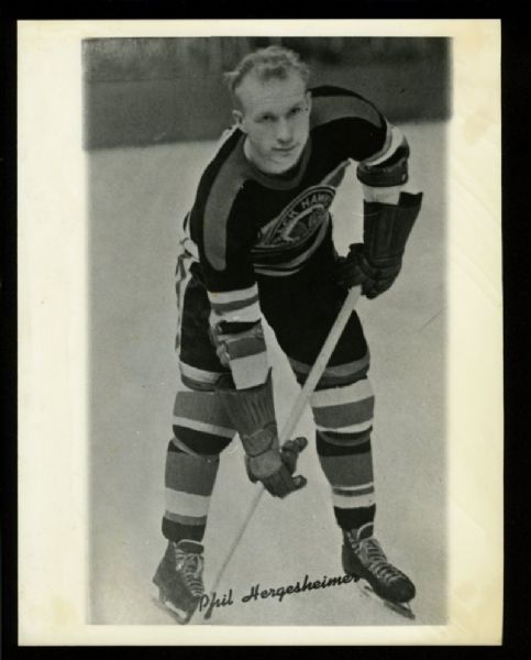 Phil Hergesheimer 1939-43 CHICAGO BLACK HAWKS Vintage 8x10 Hockey Photo