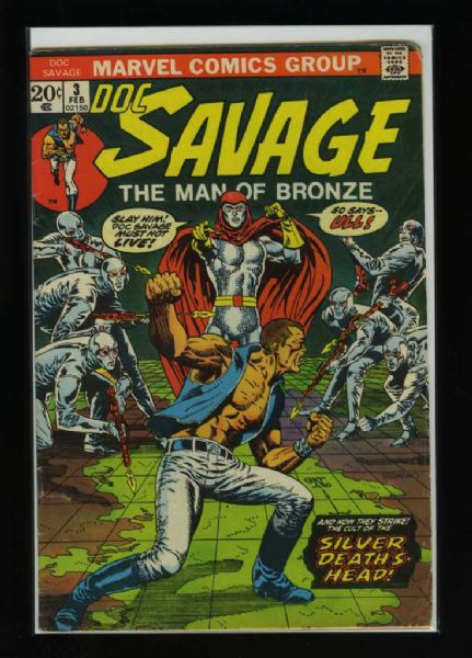 Doc Savage #3 F/VF 1973 Marvel Steranko cover Comic Book