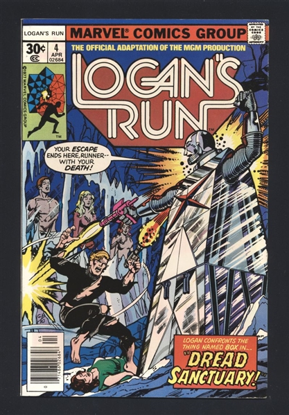 Logan's Run #4 VF 1977 Marvel George Perez Comic Book