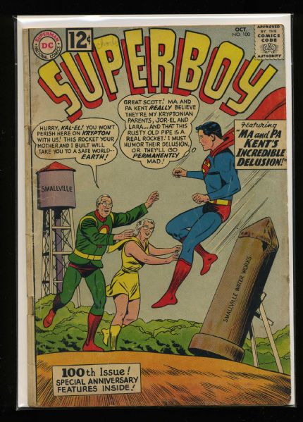 Superboy #100 G 1962 DC Comic Book