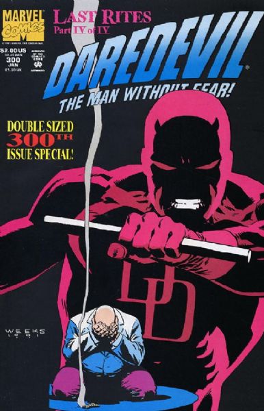 Daredevil #300 VF/NM 1992 Marvel Last Rites p4 Comic Book