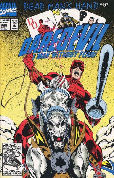 Daredevil #308 VF 1992 Marvel Dead Man's Hand p4 Comic Book