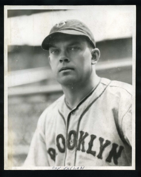 1934-36 DANNY TAYLOR Brooklyn Dodgers 8x10 Original Photo by GEORGE BURKE