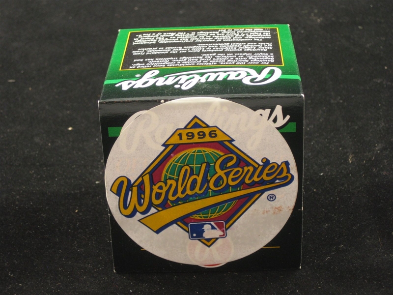 1996 Official World Series Baseball NEW IN BOX UNUSED Yankees Braves