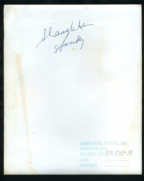 1952-53 ENOS SLAUGHTER & EDDIE STANKY'S DAUGHTER  Original News Photo