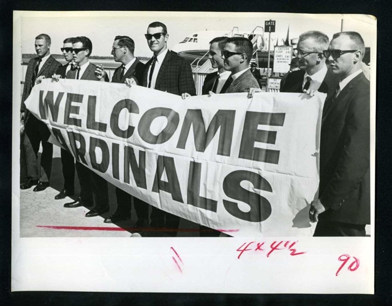 1964 WELCOME ST. LOUIS CARDINALS Original News Photo Type 1