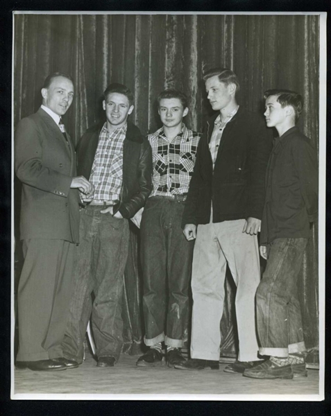 1950s EDDIE STANKY Congratulates The Lads St. Louis Cardinals Original Photo