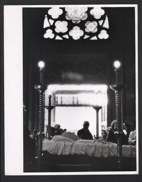1967 CARDINAL FRANCIS SPELLMAN NY Archbishop In Repose Oversized Original Photo
