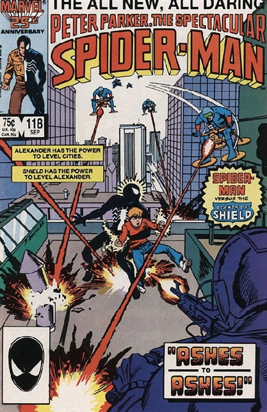 The Spectacular Spider-Man #118 VG 1986 Marvel Black Costume Comic Book