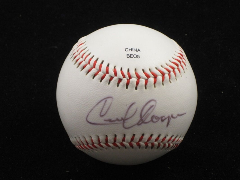 CECIL COOPER Single Signed Baseball BOSTON RED SOX JSA Authentic