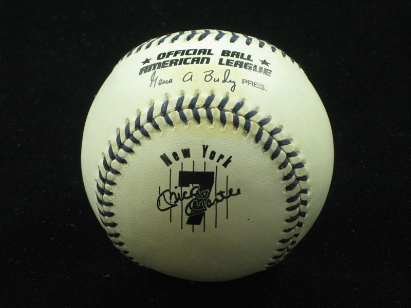  Official American League - Mickey Mantle Day Baseball (Gene Budig) 