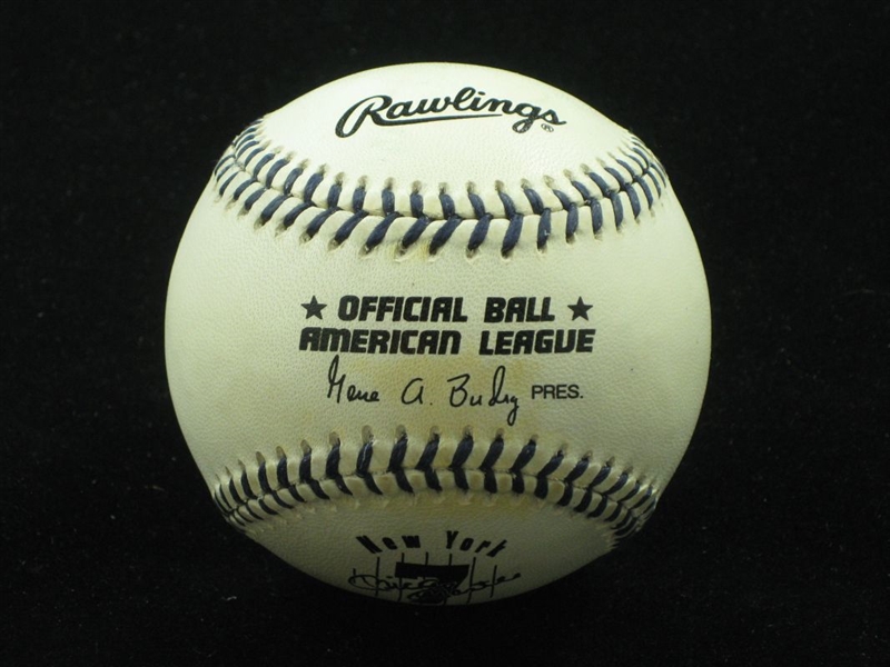  Official American League - Mickey Mantle Day Baseball (Gene Budig) 