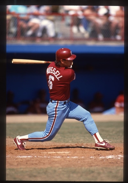 Lot of (12) 1986-89 Phillies JOHN W RUSSELL Original 35mm Slide Transparencies