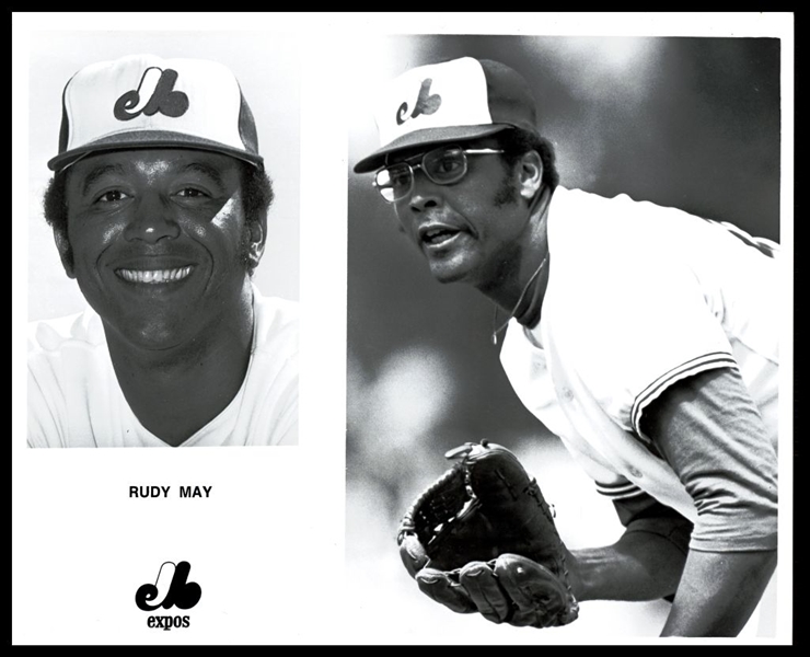 1978 Montreal Expos RUDY MAY Team Issue Original Photo Type 1