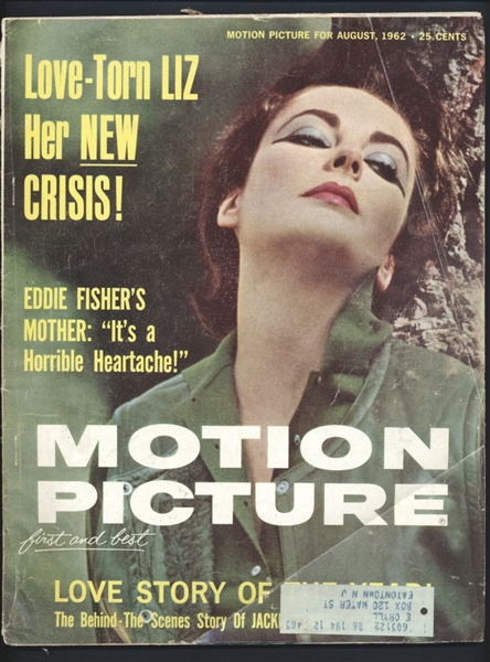1962 Motion Picture Magazine ELIZABETH TAYLOR Cover VINCE EDWARDS, NATALIE WOOD
