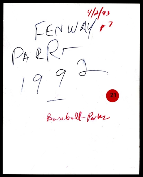 1992 Boston Red Sox FENWAY PARK Original Photo Type 1