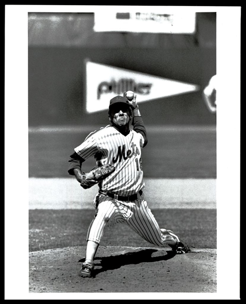 1989 New York Mets BOB OJEDA Pitching Original Photo Type 1
