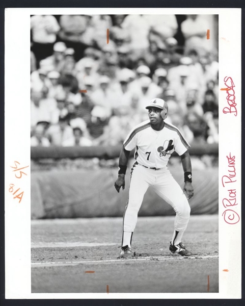 1980s Montreal Expos HUBIE BROOKS Original Photo