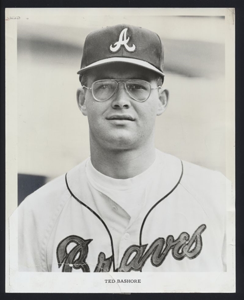 1967 Atlanta Braves TED BASHORE Team Issue Original Photo