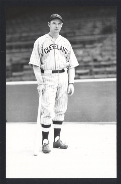 JOHNNY BURNETT Real Photo Postcard RPPC 1929-34 Cleveland Indians George Burke 