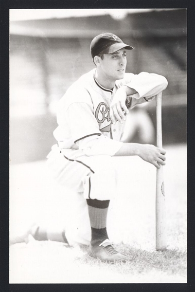 JOHNNY RIZZO Real Photo Postcard RPPC 1938-39 Pittsburgh Pirates George Burke 