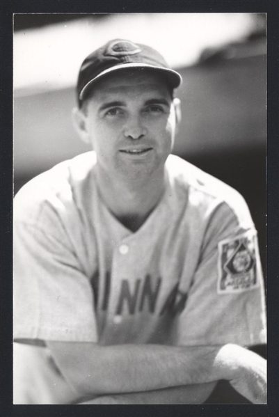 LEW RIGGS Real Photo Postcard RPPC 1939 Cincinnati Reds George Burke 