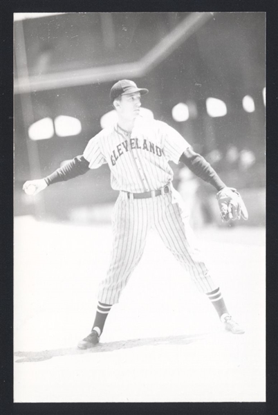MEL HARDER Real Photo Postcard RPPC 1933-34 Cleveland Indians George Burke